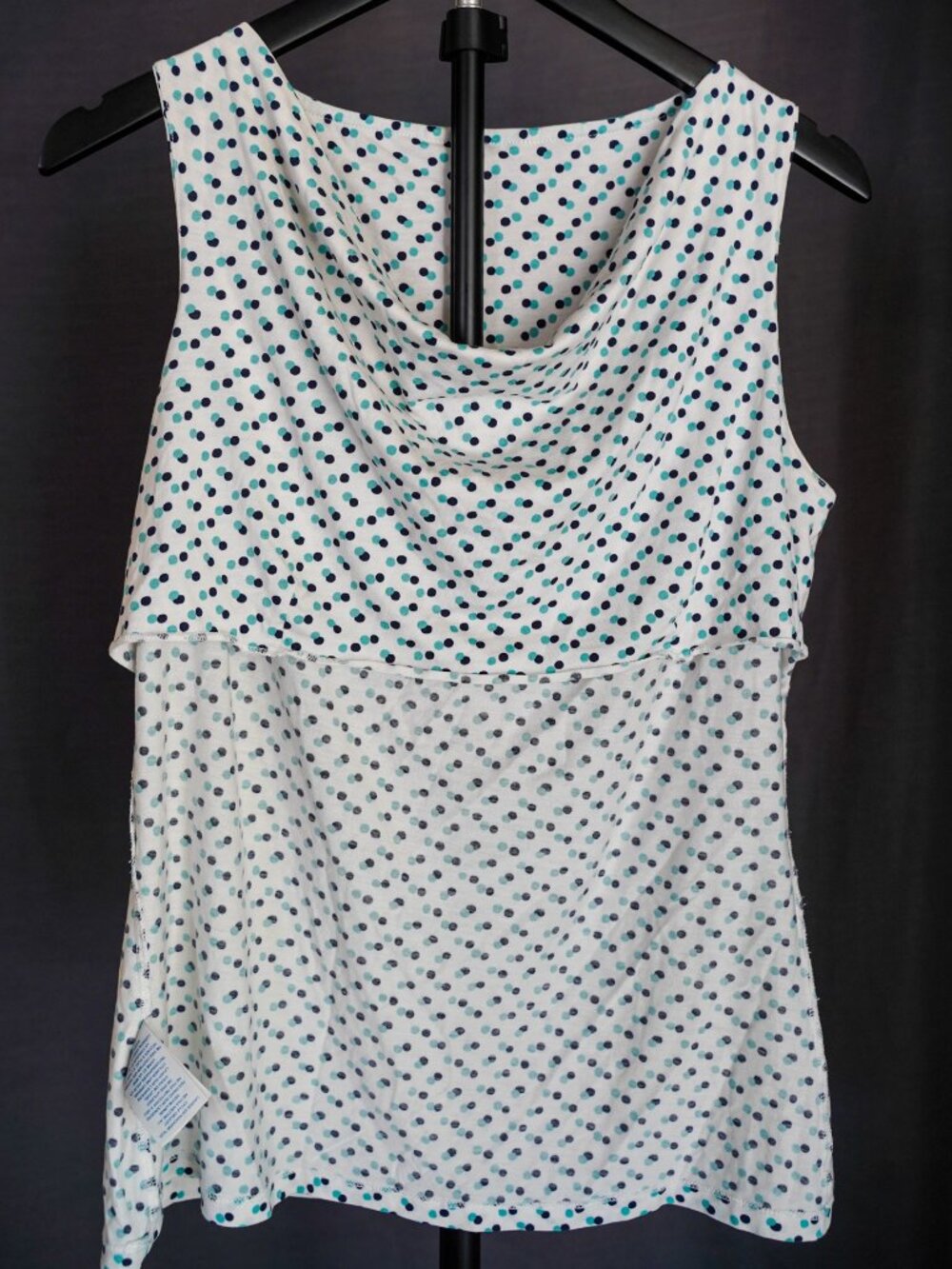 *SOLD* Boden Women's Polka Dot Cowl Neck Sleeveless Tank Top Size 10 - Picture 5 of 10